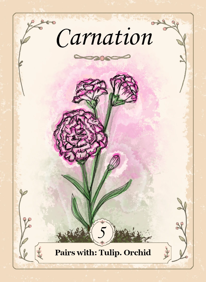 Bouquet Parlay Carnation card
