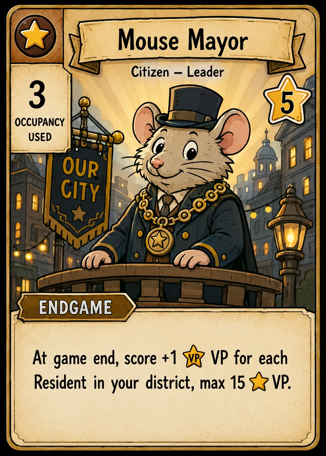 Scraplight Mouse Mayor citizen card