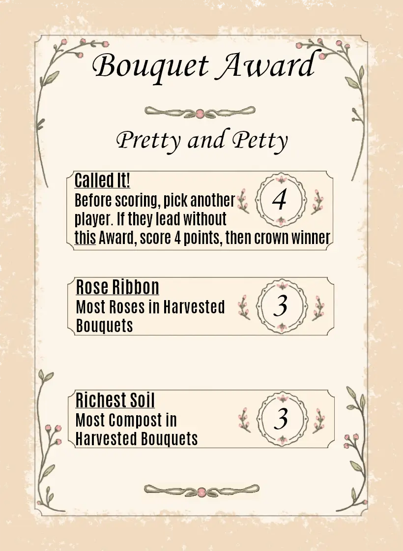 Pretty & Petty Award card