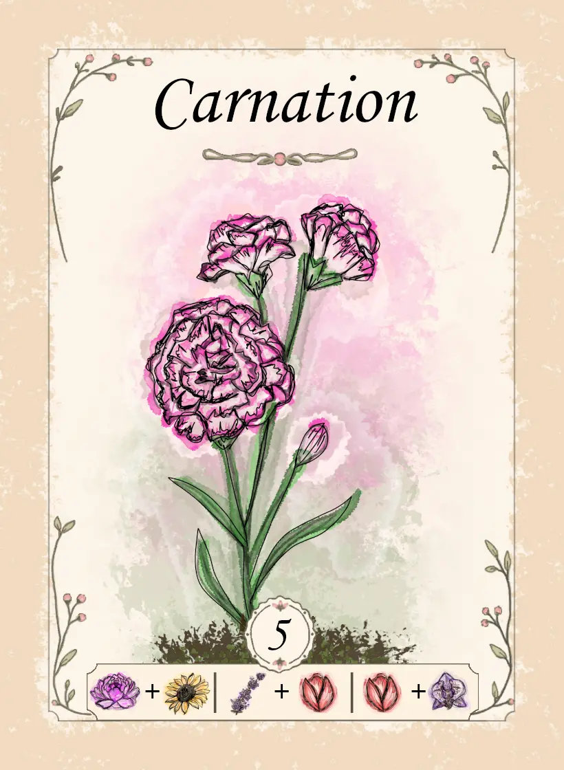 Bouquet Parlay Carnation card