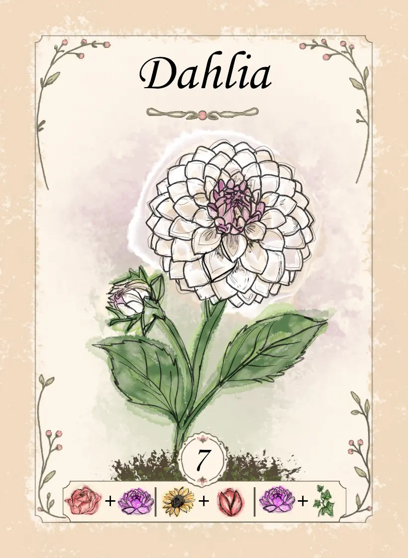 Dahlia card