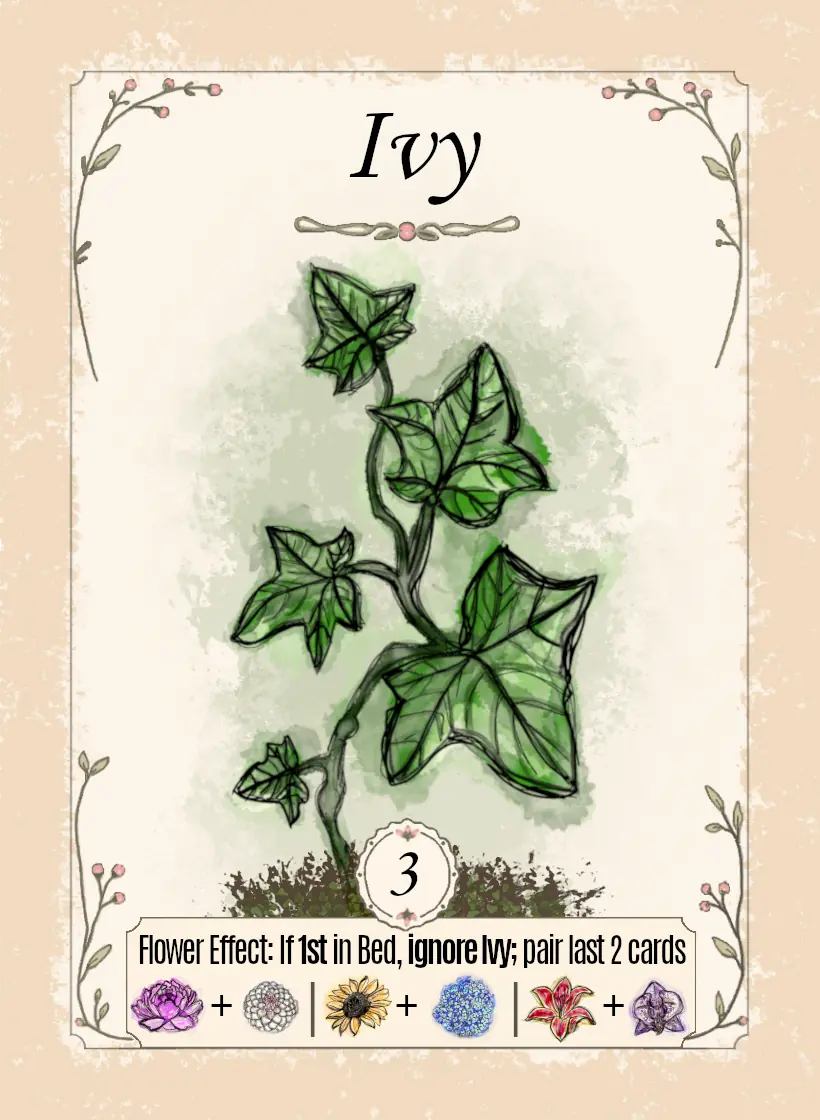 Ivy Flower Effect card