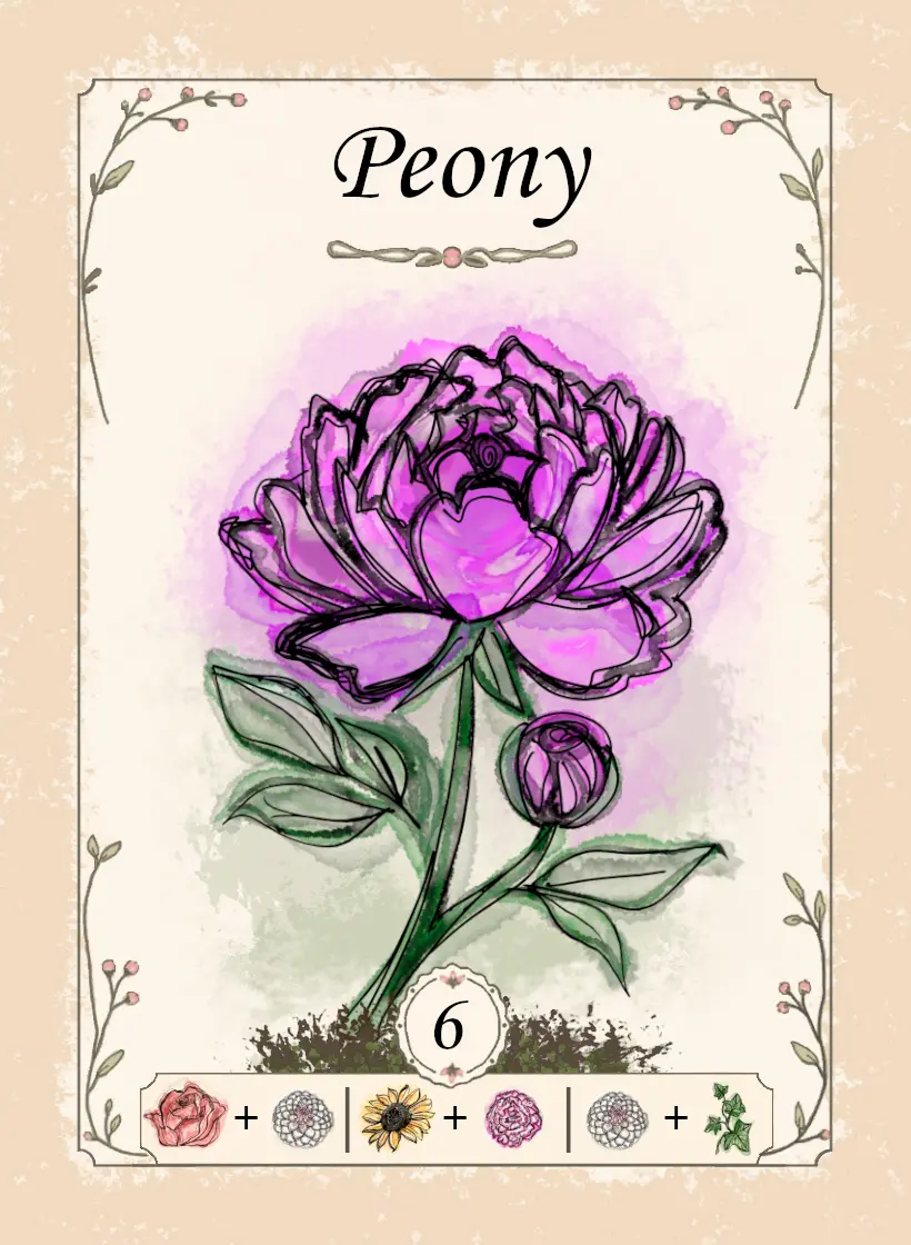 Peony card